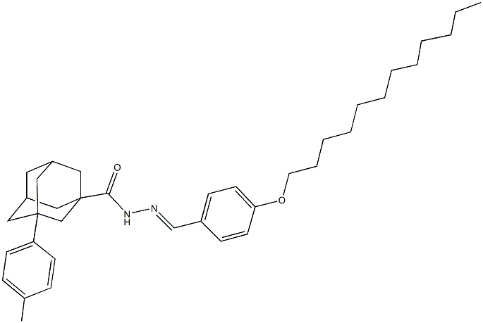 N'-[4-(dodecyloxy)benzylidene]-3-(4-methylphenyl)-1-adamantanecarbohydrazide Struktur