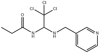 N-{2,2,2-trichloro-1-[(3-pyridinylmethyl)amino]ethyl}propanamide Struktur