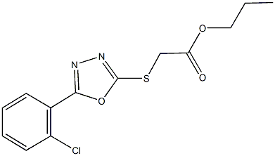 propyl {[5-(2-chlorophenyl)-1,3,4-oxadiazol-2-yl]sulfanyl}acetate Struktur