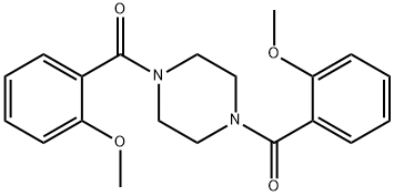 1,4-bis(2-methoxybenzoyl)piperazine Struktur