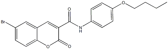 6-bromo-N-(4-butoxyphenyl)-2-oxo-2H-chromene-3-carboxamide Struktur