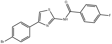 N-[4-(4-bromophenyl)-1,3-thiazol-2-yl]-4-fluorobenzamide Struktur