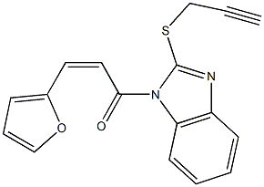 1-[3-(2-furyl)acryloyl]-2-(2-propynylsulfanyl)-1H-benzimidazole Struktur