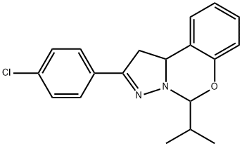 2-(4-chlorophenyl)-5-isopropyl-1,10b-dihydropyrazolo[1,5-c][1,3]benzoxazine Struktur