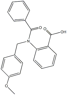 2-[benzoyl(4-methoxybenzyl)amino]benzoic acid Struktur