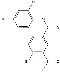 4-bromo-N-(2,4-dichlorophenyl)-3-nitrobenzamide Struktur