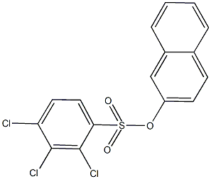 2-naphthyl 2,3,4-trichlorobenzenesulfonate Struktur