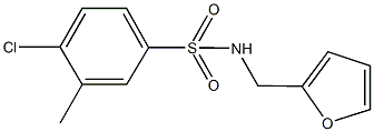 4-chloro-N-(2-furylmethyl)-3-methylbenzenesulfonamide Struktur