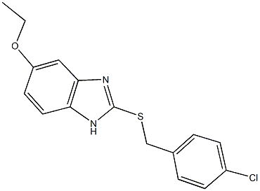 2-[(4-chlorobenzyl)sulfanyl]-1H-benzimidazol-5-yl ethyl ether Struktur