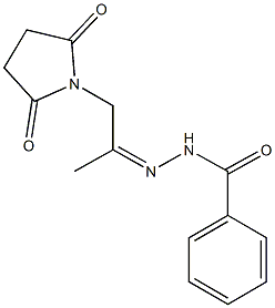 N'-[2-(2,5-dioxo-1-pyrrolidinyl)-1-methylethylidene]benzohydrazide Struktur