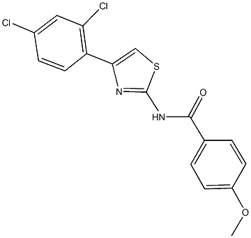 N-[4-(2,4-dichlorophenyl)-1,3-thiazol-2-yl]-4-methoxybenzamide Struktur