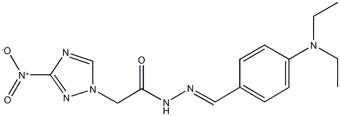 N'-[4-(diethylamino)benzylidene]-2-{3-nitro-1H-1,2,4-triazol-1-yl}acetohydrazide Struktur