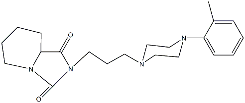 2-{3-[4-(2-methylphenyl)-1-piperazinyl]propyl}tetrahydroimidazo[1,5-a]pyridine-1,3(2H,5H)-dione Struktur