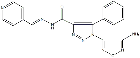 1-(4-amino-1,2,5-oxadiazol-3-yl)-5-phenyl-N'-(4-pyridinylmethylene)-1H-1,2,3-triazole-4-carbohydrazide Struktur