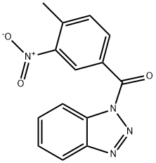 1-({3-nitro-4-methylphenyl}carbonyl)-1H-1,2,3-benzotriazole Struktur