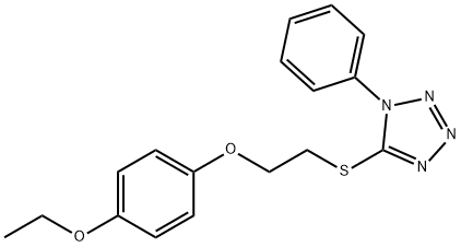 5-{[2-(4-ethoxyphenoxy)ethyl]sulfanyl}-1-phenyl-1H-tetraazole Struktur