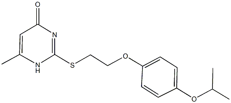 2-{[2-(4-isopropoxyphenoxy)ethyl]sulfanyl}-6-methyl-4(1H)-pyrimidinone Struktur