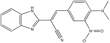 2-(1H-benzimidazol-2-yl)-3-{4-(dimethylamino)-3-nitrophenyl}acrylonitrile Struktur