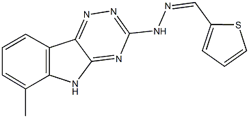 2-thiophenecarbaldehyde (6-methyl-5H-[1,2,4]triazino[5,6-b]indol-3-yl)hydrazone Struktur