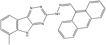 9-anthracenecarbaldehyde (6-methyl-5H-[1,2,4]triazino[5,6-b]indol-3-yl)hydrazone Struktur