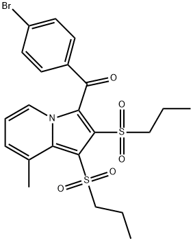 (4-bromophenyl)[8-methyl-1,2-bis(propylsulfonyl)-3-indolizinyl]methanone Struktur