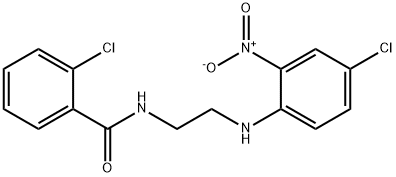 2-chloro-N-(2-{4-chloro-2-nitroanilino}ethyl)benzamide Struktur