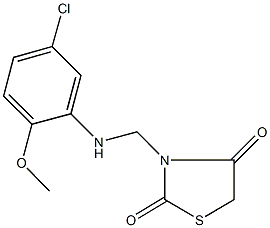 3-[(5-chloro-2-methoxyanilino)methyl]-1,3-thiazolidine-2,4-dione Struktur