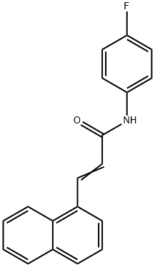 N-(4-fluorophenyl)-3-(1-naphthyl)acrylamide Struktur