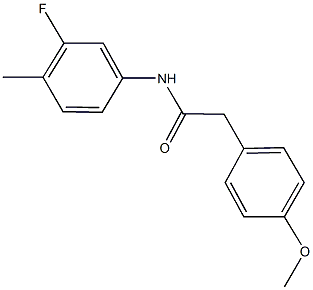 N-(3-fluoro-4-methylphenyl)-2-(4-methoxyphenyl)acetamide Struktur