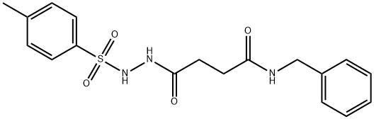 N-benzyl-4-{2-[(4-methylphenyl)sulfonyl]hydrazino}-4-oxobutanamide Struktur