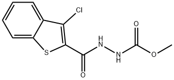 methyl 2-[(3-chloro-1-benzothien-2-yl)carbonyl]hydrazinecarboxylate Struktur