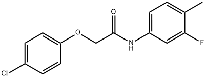 2-(4-chlorophenoxy)-N-(3-fluoro-4-methylphenyl)acetamide Struktur