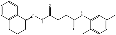 4-[2-(3,4-dihydro-1(2H)-naphthalenylidene)hydrazino]-N-(2,5-dimethylphenyl)-4-oxobutanamide Struktur