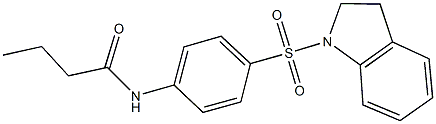 N-[4-(2,3-dihydro-1H-indol-1-ylsulfonyl)phenyl]butanamide Struktur