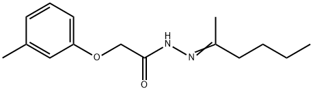 N'-(1-methylpentylidene)-2-(3-methylphenoxy)acetohydrazide Struktur