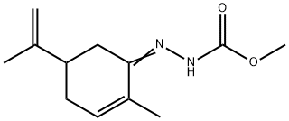 methyl 2-(5-isopropenyl-2-methyl-2-cyclohexen-1-ylidene)hydrazinecarboxylate Struktur