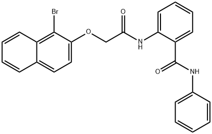 2-({[(1-bromo-2-naphthyl)oxy]acetyl}amino)-N-phenylbenzamide Struktur