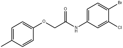 N-(4-bromo-3-chlorophenyl)-2-(4-methylphenoxy)acetamide Struktur