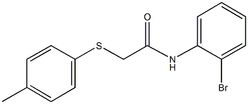 N-(2-bromophenyl)-2-[(4-methylphenyl)sulfanyl]acetamide Struktur