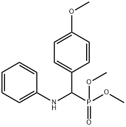 dimethyl anilino(4-methoxyphenyl)methylphosphonate Struktur