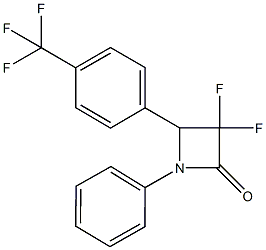 3,3-difluoro-1-phenyl-4-[4-(trifluoromethyl)phenyl]-2-azetidinone Struktur