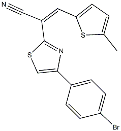 2-[4-(4-bromophenyl)-1,3-thiazol-2-yl]-3-(5-methyl-2-thienyl)acrylonitrile Struktur