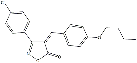 4-(4-butoxybenzylidene)-3-(4-chlorophenyl)-5(4H)-isoxazolone Struktur