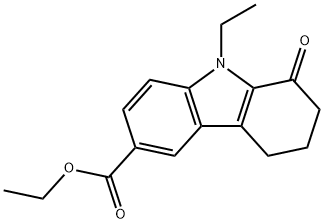 ethyl 9-ethyl-1-oxo-2,3,4,9-tetrahydro-1H-carbazole-6-carboxylate Struktur