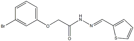 2-(3-bromophenoxy)-N'-(2-thienylmethylene)acetohydrazide Struktur