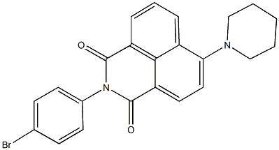 2-(4-bromophenyl)-6-(1-piperidinyl)-1H-benzo[de]isoquinoline-1,3(2H)-dione Struktur