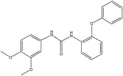 N-(3,4-dimethoxyphenyl)-N'-(2-phenoxyphenyl)urea Struktur