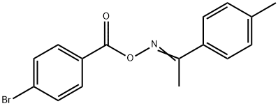 1-(4-methylphenyl)ethanone O-(4-bromobenzoyl)oxime Struktur