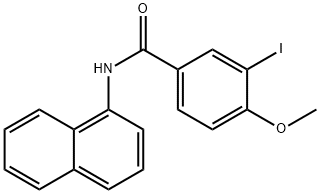 3-iodo-4-methoxy-N-(1-naphthyl)benzamide Struktur