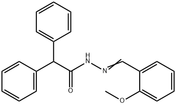 N'-(2-methoxybenzylidene)-2,2-diphenylacetohydrazide Struktur